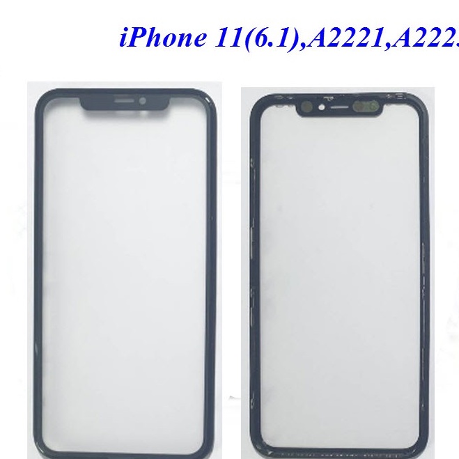 กระจก+OCA+กรอบ iPhone 11(6.1),A2221,A2223