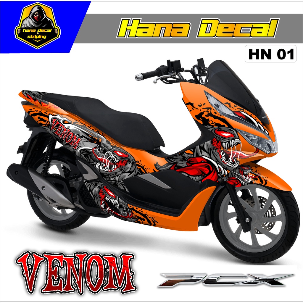 สติ๊กเกอร์ HONDA PCX 150 FULL BODY VENOM MOTIF DECAL