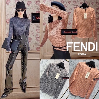 เสื้อแขนยาวทอลายแบรนด์ FENDI