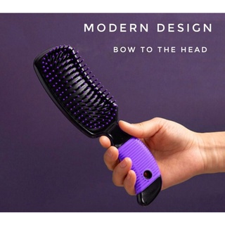 แปรงหวีผม หวีนวดบำรุงเส้นผม ที่นวดบำรุงเส้นผม Curved hair brush แปรงหวีผมนวดบำรุงเส้นผม