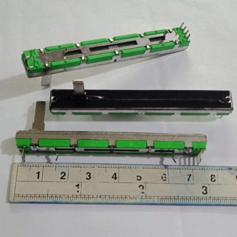 (ใส่โค้ดPEPE333 ลดเพิ่ม 15%)B50K 6ขา B503 50KB วอลลุ่มสไลต์ ตัวยาว7.5CM VRสไลต์ ตัวต้านทานปรับค่าแบบ