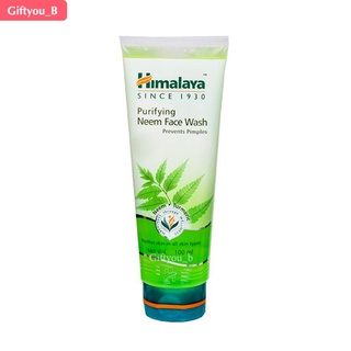 Himalaya Purifying Neem Face Wash  ลดการสะสมแบคทีเรีย ลดการเกิดสิว ลดความมันส่วนเกินบนผิวหน้า ขนาด 100 และ 150 มล.