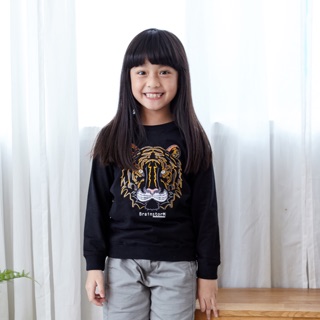 Kid Sweater เสื้อแขนยาวเด็ก งานปัก ลายเสือ ผ้านิ่ม COTTON 100%