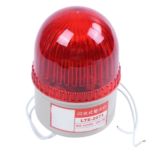 ไฟสัญญาณเตือน ไฟเตือน Red Light Industrial Signal Tower Flash Warning Lamp AC 220V 15W