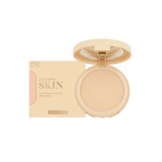 🛑ส่งของทุกวันจากกทม🛑 แป้ง แป้งเนื้อเเมท คุมมัน Meilinda Soft Matte Skin Fit Powder Foundation รหัส MC8016