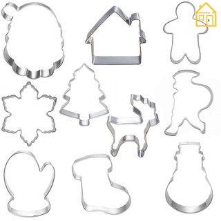 Christmas Cakes Cookie Biscuit Gingerbread Tool / Stainless Steel Biscuit Molds / Kitchen Baking Accessories