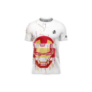 [โค้ด VA2K5D ลด60]Thairun(ไทยรัน) เสื้อวิ่ง เสื้อกีฬา MARVEL ลาย Ironman White Running ลิขสิทธิ์แท้