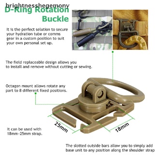 Bgth MOLLE สายรัดข้อมือ รูปตัว D หมุนได้ 18 มม. 25 มม. 2 ชิ้น