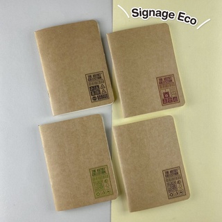 สมุดโน้ต A6 เย็บกลาง Eco Design - Signage (Dark Green)