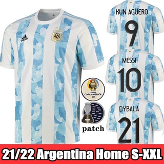 เสื้อกีฬาแขนสั้น ลายทีมชาติฟุตบอล Argentina 2021-22 ชุดเหย้า ทีมชาติอเมริกา ทีมเหย้า 20/21