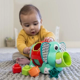 Infantino : JUMBO SHAPE SORTER - ของเล่นเสริมพัฒนาการ(ตัวบล๊อค,ช้าง)