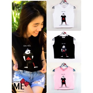 เสื้อครอป เสื้อผู้หญิง เสื้อแฟชั่น Crop Tops XINWANGJIAZU - C. Metal