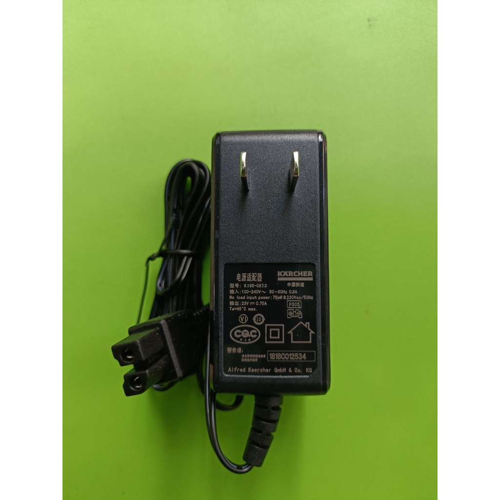 เยอรมัน Karcher Karcher Karcher เครื่องดูดฝุ่น 23V0.75A Power Adapter 6.195-87.0 Charger