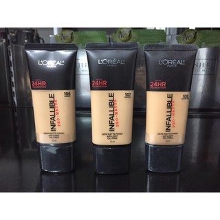 ลอรีอัล อินฟอลลิเบิล โปร-แมท ฟาวน์เดชั่น 30 มล. LOREAL INFALLIBLE PRO-MATTE FOUNDATION ของแท้100%