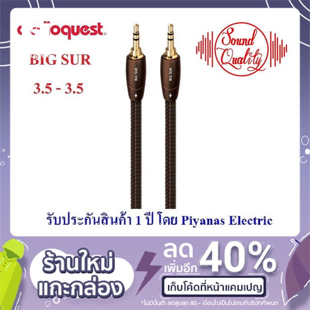 AUDIOQUEST : BIG SUR (3.5mm to 3.5mm) (0.15M) , (1.0M) , (2.0M)
