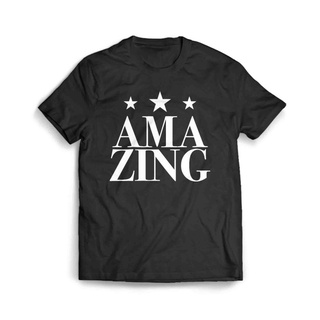 เสื้อผ้าผชเสื้อยืด ลาย Ama Zing AmazingS-5XL