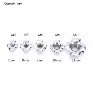 Gaosunny 10pcs M4/M5/M6/M8/M10 Four Prong Furniture T Nut Inserts For Wood Zinc Plated, TH