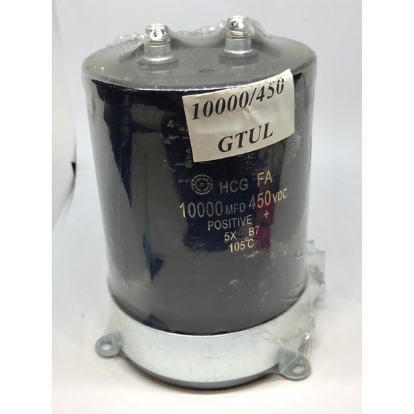 CAPACITOR 10000UF 450V  ไซร์ 90*130MM พร้อมสายรัด