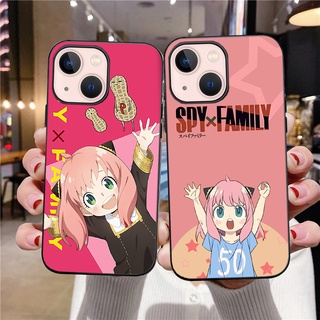 เคสโทรศัพท์มือถือ แบบนิ่ม ลายการ์ตูนอนิเมะ Spy×Family สีดํา สําหรับ Iphone 13 Pro Max 11 12 Iphone 7 8 Plus 6