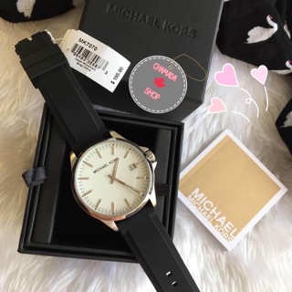 🍃 Mkchael kors สายซิลิโคนสีดำ