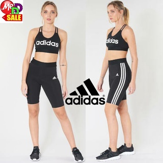 ADIDAS - ใหม่ กางเกงรัดรูปใส่ออกกำลังกาย เอวสูง ADIDAS HIGH-WAISTED 3-STRIPES/BIKER/DANCE SHORTS FI4628 FM2574 GL3996