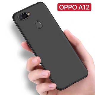 TPU CASE OPPO  A12 เคสโทรศัพท์ออฟโป้ เคสซิลิโคน เคสนิ่ม สวยและบางมาก เคสสีดําสีแดง [ส่งจากไทย]