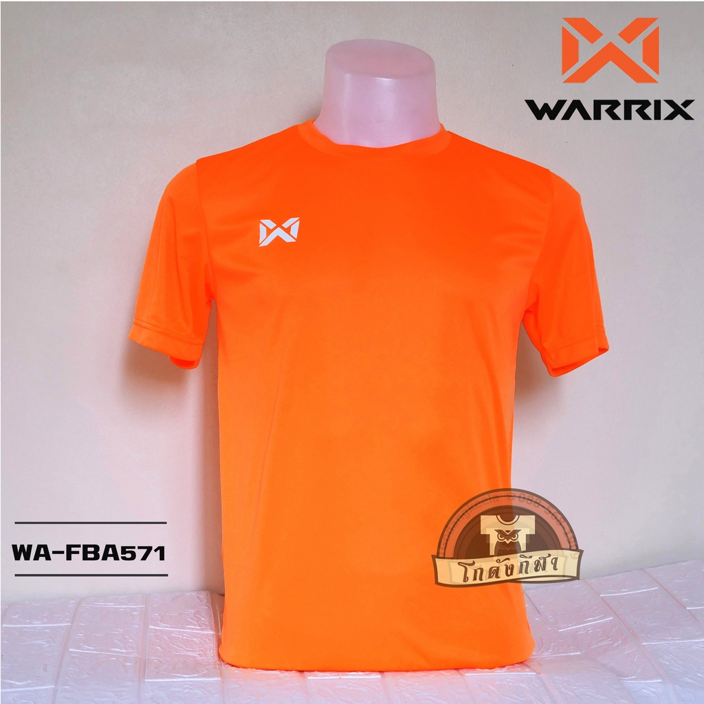 เสื้อแขนกุด วอลเลย์บอล เสื้อกีฬาสีล้วน เสื้อฟุตบอล WARRIX WA-FBA571 สีส้ม OO วาริกซ์ วอริกซ์ ของแท้ 100%