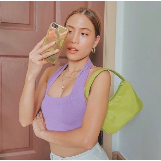 พร้อมส่ง🌈เสื้อครอปคล้องคอ 🏷งานAtipashop