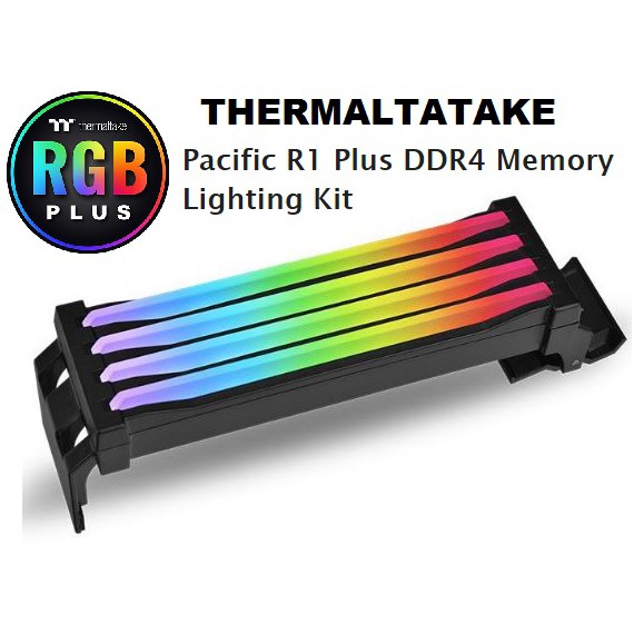 thermaltake(ชุดหน่วยความจำแปซิฟิก)pacific r1 plus ddr4 memory lighting kit rgb (รองรับ ddr2/ddr3) cl-o020-pl00sw-a