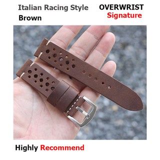 สายนาฬิกาหนังแท้ ทำจากหนังวัว รุ่น Italian Racing Brown