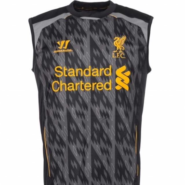 เสื้อซ้อมแขนกุดลิเวอร์พูล ฤดูกาล 2013 Liverpool Training Vest 2013 สีดำเทา