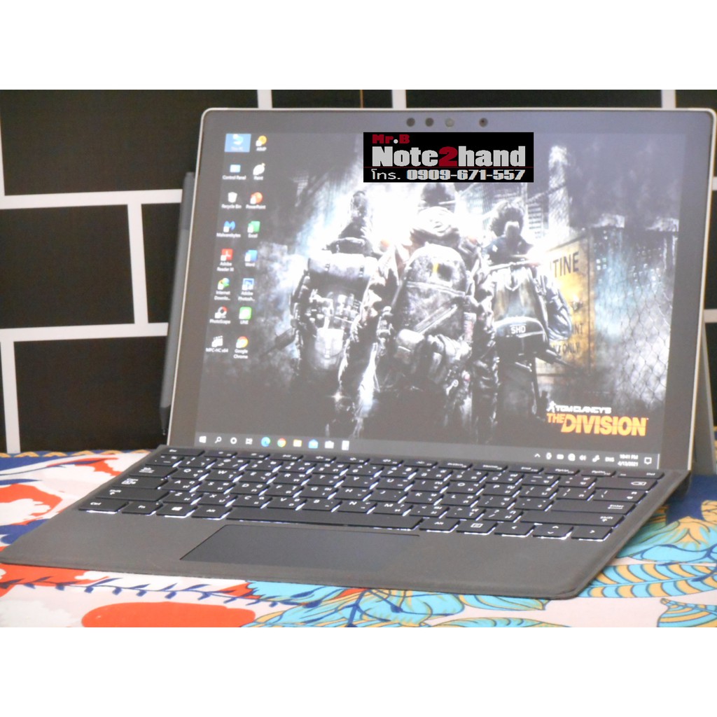 โน๊ตบุ๊คมือสอง Microsoft Surface pro 6 Core i5-8250U จอทัชสกรีน12.3” แรม8+NVMe128+Windows+Office365