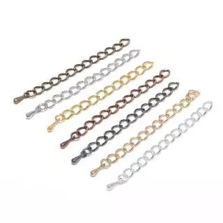 สายโซ่สีเงิน ทอง อุปกรณ์เชื่อมต่อ ขนาด 50 มม. 70 มม. สำหรับทำเครื่องประดับ Diy 20 ชิ้น/ล็อต