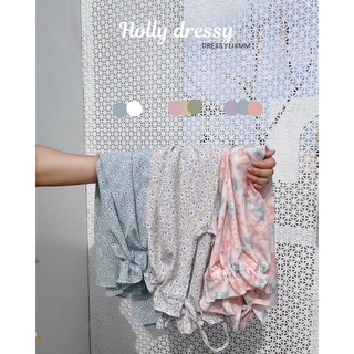 HOLLY DRESSY มินิเดรส ผ้าลายใหม่ ผ้าพิมพ์ลาย เดรสลายดอก