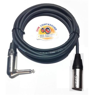 สายสัญญาณ XLR M TO TSงอ 1/4  6 mm อย่างดี หัวและสายยี่ห้อLIDGE หุ่มท่อหดทุกจุด เครื่องเสียง แจ็ค กีต้าร์ สายไมค์