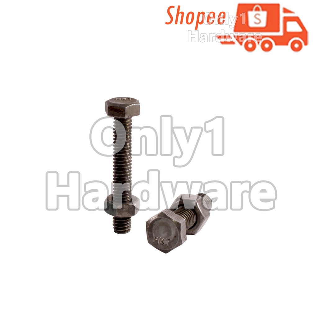 1KG MILD STEEL HEXAGON BOLT AND NUT BLACK MILD STEEL BOLT และ NUT 1KG