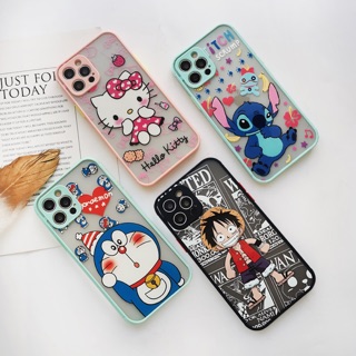 เคสVIVo V20proเคสขอบกล้องสกรีนลายการ์ตูน VIVO-V20pro,Y30,Y50,Y11,Y12,Y15,Y17,Y20-Huawei Y6s