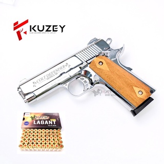 KUZEY M1911 4” COLT DEFENDER เงินเงา ด้ามไม้ แถมลูก 1 กล่อง