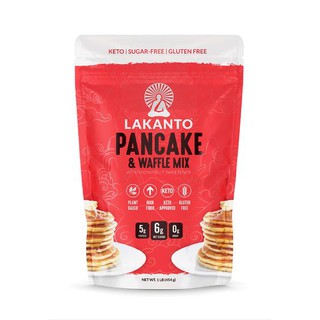 ► แป้งแพนเค้ก แป้งวาฟเฟิล Pancake &amp; Baking Mix, 454 กรัม ยี่ห้อLakanto, แป้งคีโต low carb◄