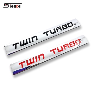 Sieece Twin Turbo สติกเกอร์โลหะ สําหรับติดตกแต่งรถยนต์