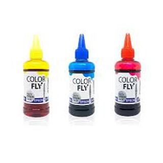 หมึกเติม EPSON ชุด 3 สี Color Fly แท้ สีแดง สีน้ำเงิน สีเหลือง 100ml Colorfly