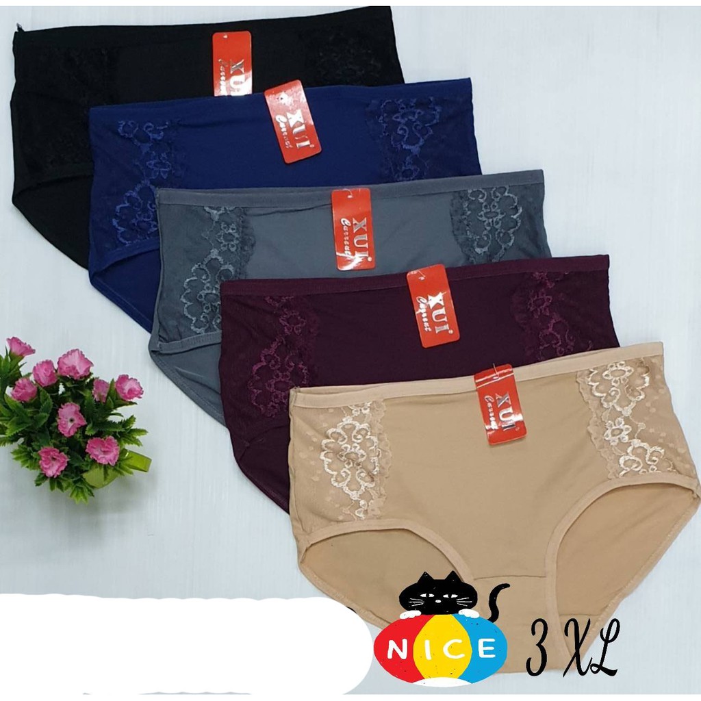 พร้อมส่งค่ะ กางเกงในไซส์ใหญ่ 3XL ผ้าคอตต้อน เนื้อนุ่มใส่สบายค่ะ