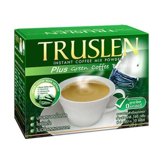 **SALE** Truslen Plus Green Coffee Bean ทรูสเลน พลัส กรีน คอฟฟี่ บีน หุ่นสวยไม่โยโย่ **1 กล่องมี 10 ซอง** [20262]