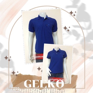 เสื้อโปโล  กวาง Geeko แท้100% ชาย/หญิง ID 11 สีน้ำเงินสด