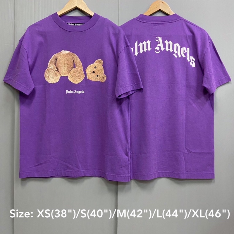 【2022New】🔆สอบถามStockก่อนกดสั่ง🔆 Palm Angels t-shirt เสื้อยืด ปาล์ม แองเจิล ของแท้ สีม่วง ส่งฟรี ems ทั้งร้าน