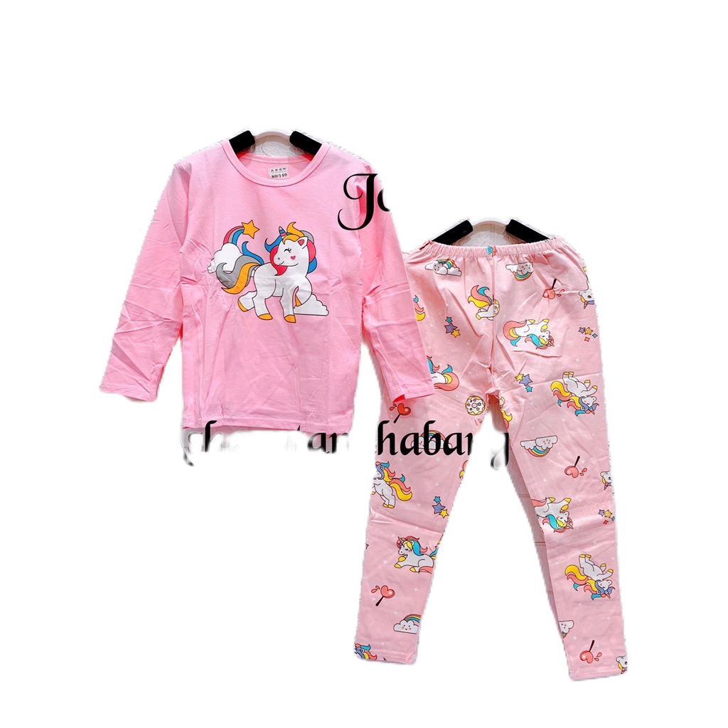 JOLANDA IMPORTED GIRLS SLEEPWEAR LONG-SLEEVED PANTS AGE 1 - 12 ปี GIRLS PAJAMAS ส่งฟรี CASH BACK