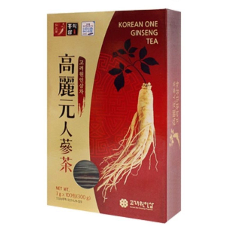 (ยกกล่อง 100 ซอง) หมดอายุ 8/2026 Korean one Ginseng Tea 3กรัม