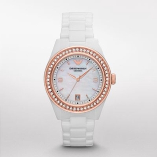 ARMANI Watch 39mm Emporio Armani Cerámica Ar1472 Women´s White AR1472