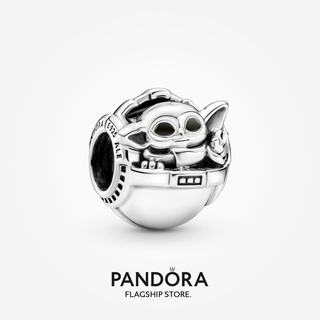 Pandora จี้รูป Star Wars DIY™ Grogu &amp; Crib Charm ของขวัญวันเกิด สําหรับสุภาพสตรี p825