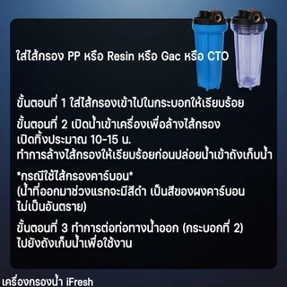 iFresh เครื่องกรองน้ำ เครื่องกรองน้ำใช้ 1 ขั้นตอน ฟรีไส้กรองหยาบ 1ชิ้น เกลียวทองเหลือง ⭐️SALES⭐️